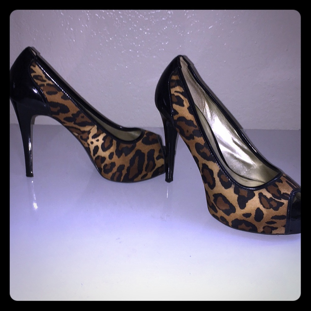 Leopard Print/ Patent Leather High Heels